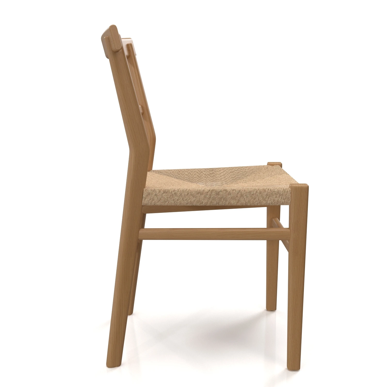 Oak Farmhouse Dining Chair PBR 3D Model_03